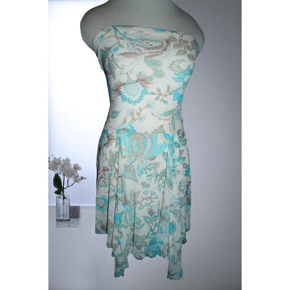 Rhapsody Floral Strapless Dress – Size S – Made in USA - Picture 2 of 10